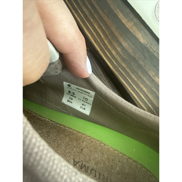 Cariuma Low Gray Canvas Sneaker Skateboard Men 8.5 Womens 10 Lace‎ Cork - Picture 7 of 7